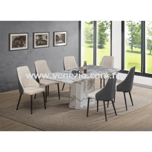 T-3607/C + WDC-5025 1+6 Dining Set