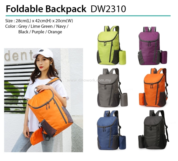 Foldable Back Pack DW2310 Foldable Bag Bag Series Johor Bahru (JB), Malaysia Supplier, Wholesaler, Importer, Supply | DINO WORK SDN BHD