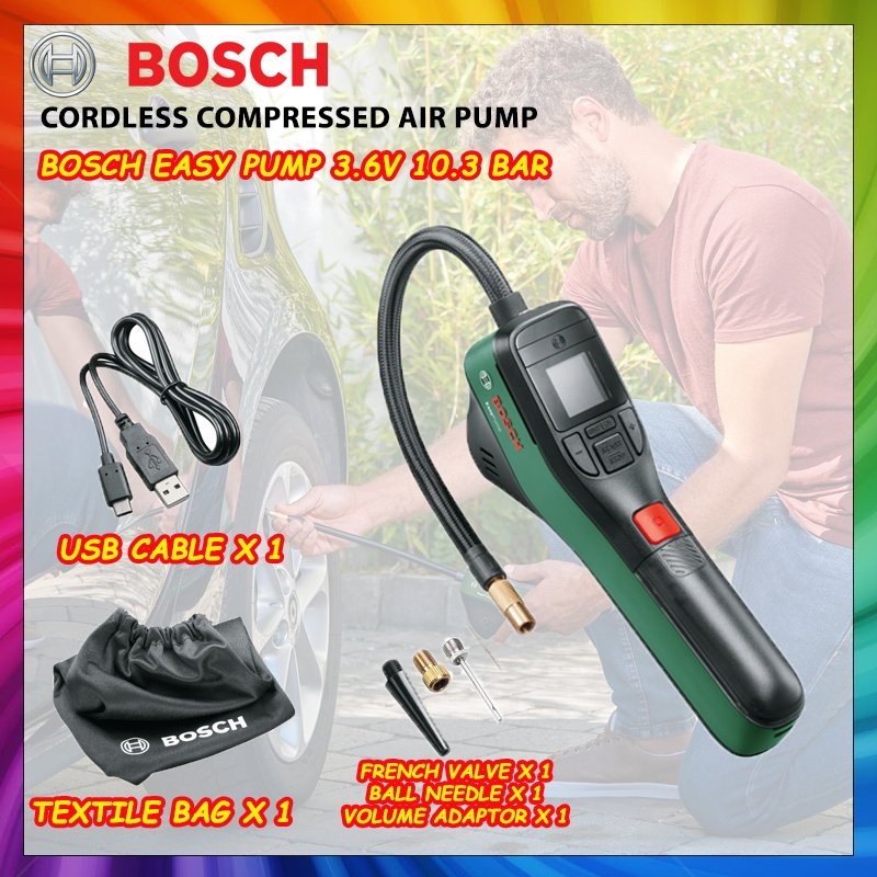 BOSCH CORDLESS COMPRESSED AIR PUMP 3.6V 10.3BAR EASY PUMP Others