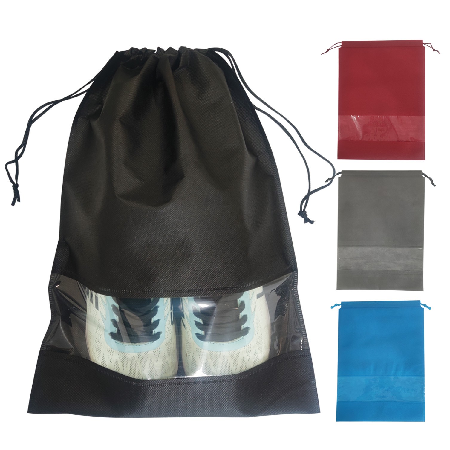 Shoe Bags - Travel Accessories YAMIU 4-Pack(2 Sizes) Water Resistant Nylon  with Zipper for Men Women (Black) : Amazon.co.uk: Fashion