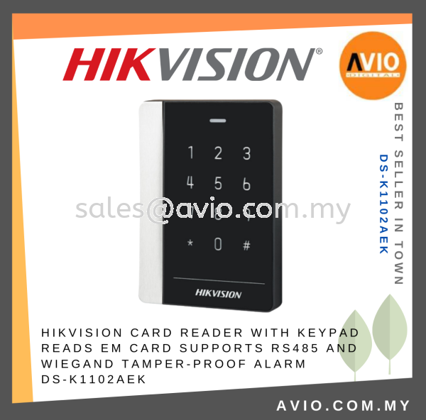Hikvision Door Access Control 125KHz EM ID RFID Card Keypad Password Reader RS485 Wiegand W26 W34 IP64 Dust DS-K1102AEK DOOR ACCESS CONTROL HIKVISION Johor Bahru (JB), Kempas, Johor Jaya Supplier, Suppliers, Supply, Supplies | Avio Digital