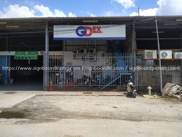 gdex aluminium trism base with 3d led frontlit logo signage signboard at kepong  Aluminum Ceiling Trim Casing 3D Box Up Signboard Kuala Lumpur (KL), Malaysia Pembinaan, Pasang, Pembekal | Great Sign Advertising (M) Sdn Bhd