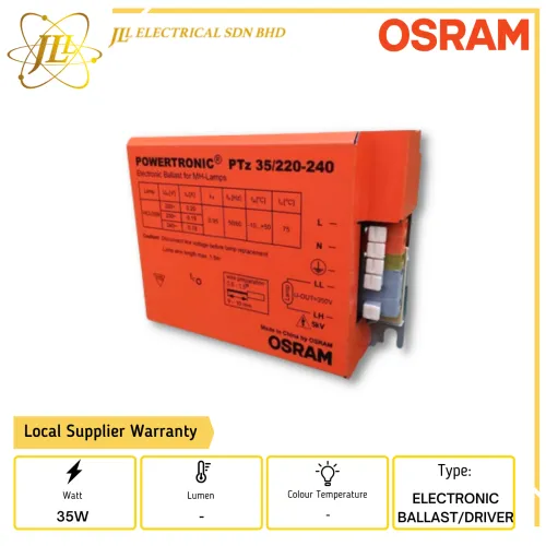 OSRAM PTZ 35W 220-240V POWERTRONIC CDM ELECTRONIC BALLAST/DRIVER