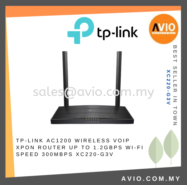 TP-LINK Tplink AC1200 Wireless VoIP XPON Wifi Wi-Fi Router Dual Band 1.2Gbps 1167Mbps 4x Gigabit LAN 2 Antenna XC220-G3v GPON TP-LINK Johor Bahru (JB), Kempas, Johor Jaya Supplier, Suppliers, Supply, Supplies | Avio Digital