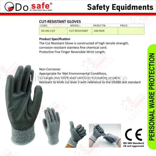 DO SAFE BRAND CUT-RESISTANT GLOVES DSHGCUT