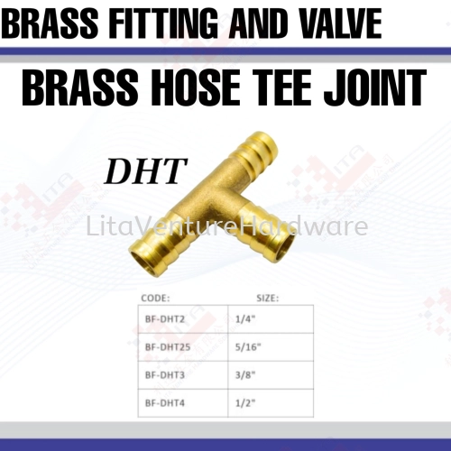 BRASS HOSE TEE JOINT BFDHT2 BFDHT25 BFDHT3 BFDHT4