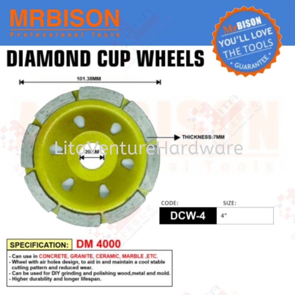 MRBISON BRAND DIAMOND CUP WHEELS DCW4