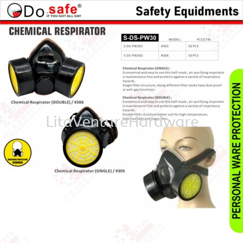 DO SAFE BRAND CHEMICLE RESPIRATOR SDSPW30