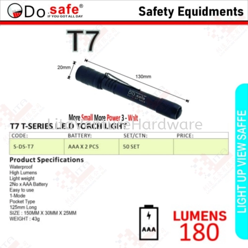 DO SAFE BRAND T7 T-SERIES LED TORCH LIGHT SDST7