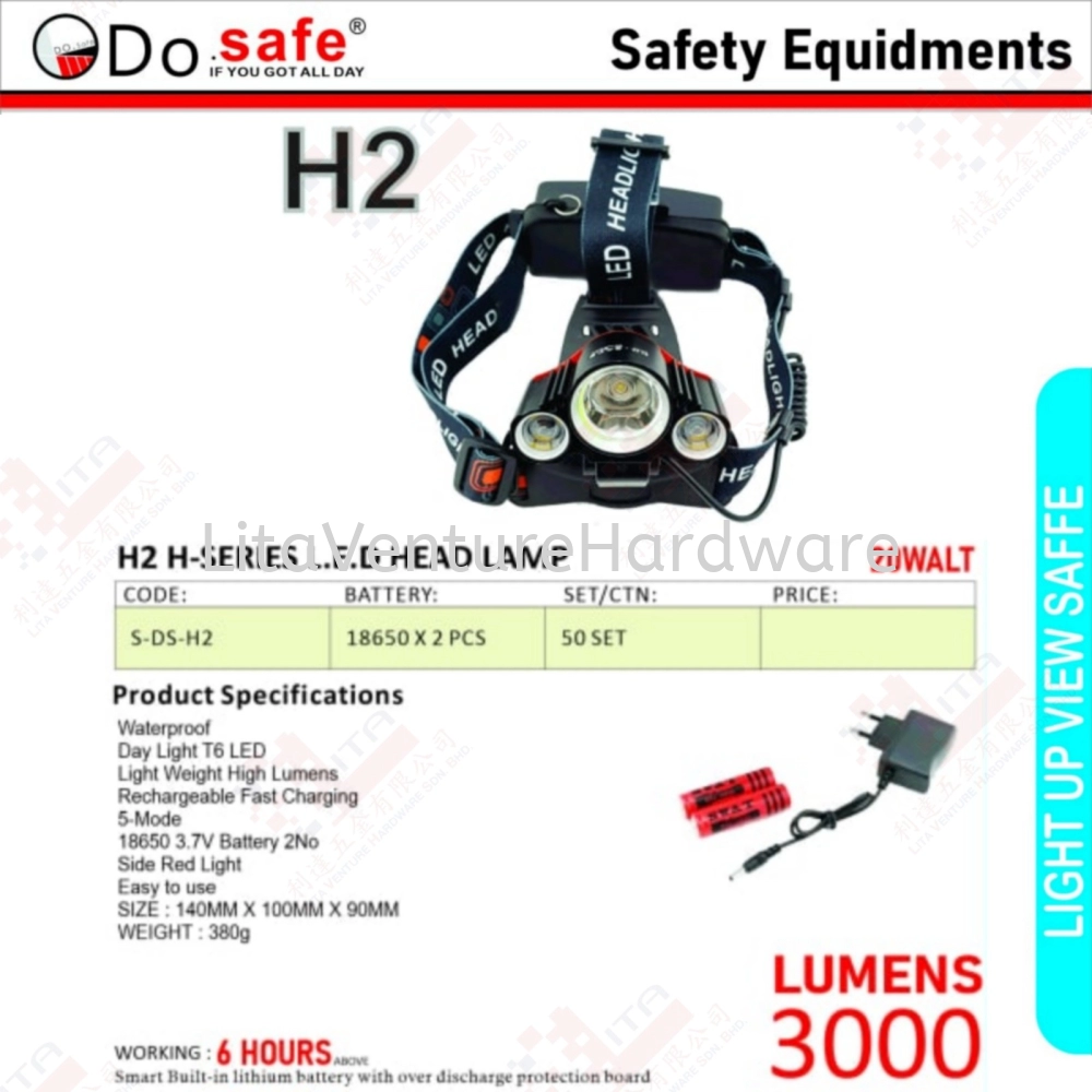 DO SAFE H2 H-SERIES LED HEAD LAMP SDSH2