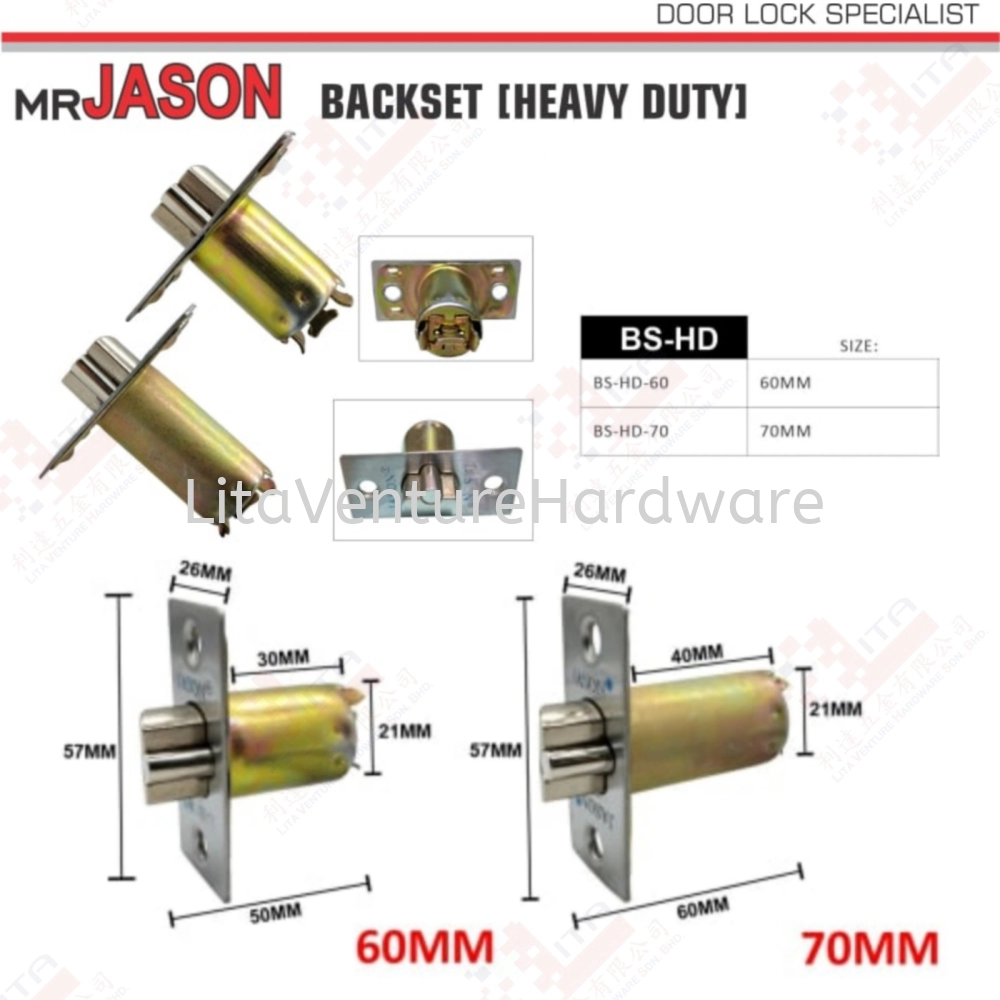MR JASON BRAND BACKSET (HEAVY DUTY) BSHD60 BSHD70
