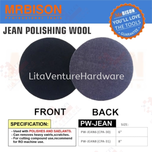 MRBISON BRAND JEAN POLISHING WOOL PWJEAN6CPA30 PWJEAN8CPA31