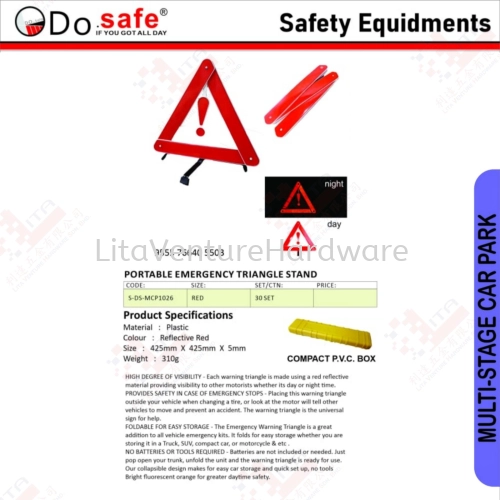 DO SAFE BRAND PORTABLE EMERGENCY TRIANGLE STAND SDSMCP1026