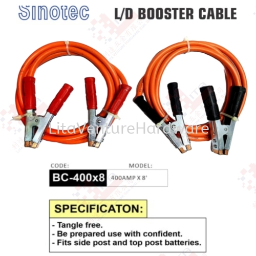 SINOTEC BRAND LOW DUTY BOOSTER CABLE BD400X8