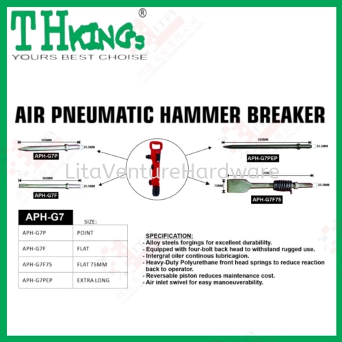 THKING BRAND AIR PNEUMATIC HAMMER BREAKER APHG7P APHG7F APHGF75 APHG7PEP