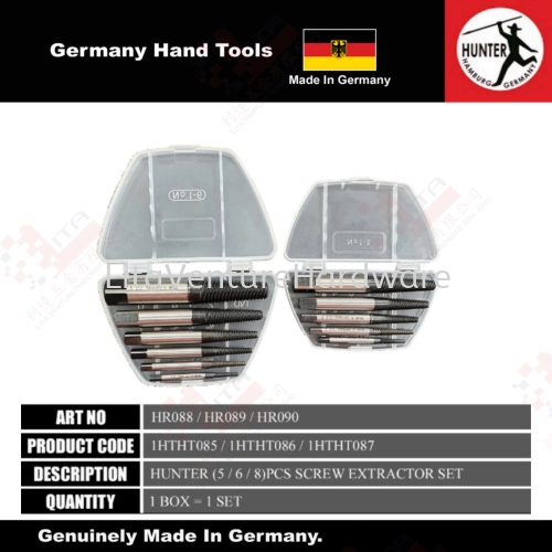 HUNTER GERMANY BRAND SCREW EXTRACTOR SET 1HTHT085 1HTHT086 1HTHT087