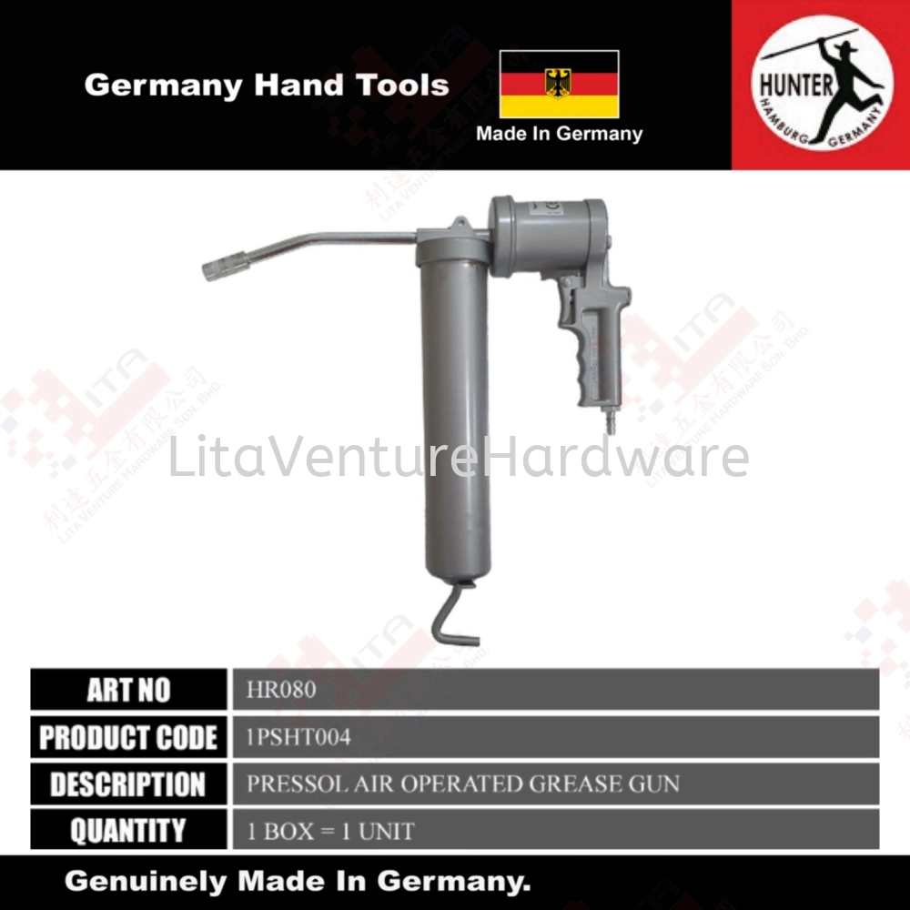 HUNTER GERMANY BRAND PRESSOL AIR OPERATED GREASE GUN 1PSHT004