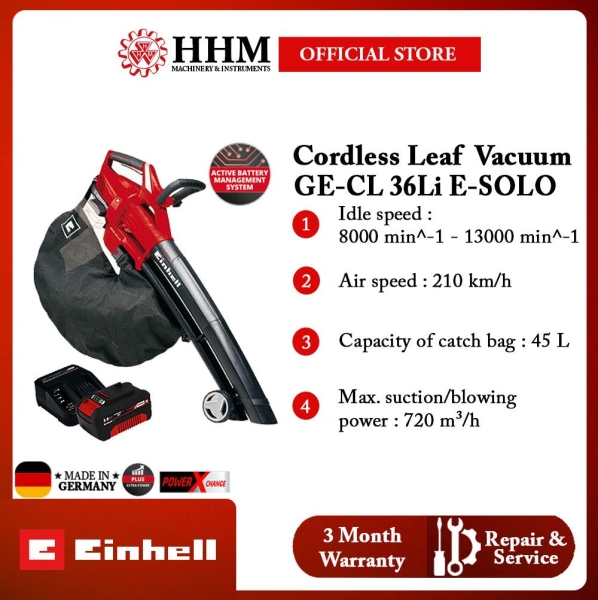 EINHELL Cordless Leaf Vacuum (GE-CL 36Li E-SOLO) Electric leaf vacuum / blower Gardening Tools Kuala Lumpur (KL), Malaysia, Selangor, PJ Supplier, Suppliers, Supply, Supplies | HHM Machinery & Instruments Sdn Bhd