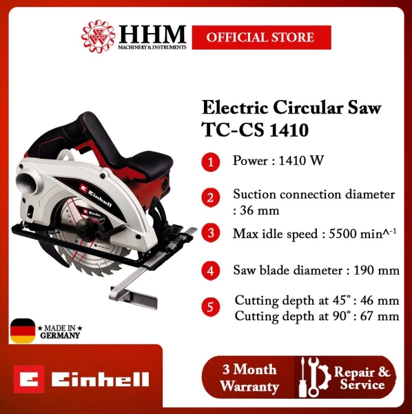 EINHELL Circular Saw 8 inch (TC-CS 1410) Circular Saw Wood Working Tools Kuala Lumpur (KL), Malaysia, Selangor, PJ Supplier, Suppliers, Supply, Supplies | HHM Machinery & Instruments Sdn Bhd