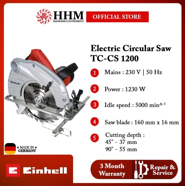 EINHELL Circular Saw (TC-CS 1200) Circular Saw Wood Working Tools Kuala Lumpur (KL), Malaysia, Selangor, PJ Supplier, Suppliers, Supply, Supplies | HHM Machinery & Instruments Sdn Bhd