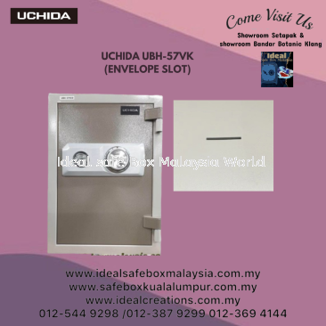 UCHIDA UBH-57VK Fire Resistant Safe Box with Envelope Slot (Double Keylock)_57kg