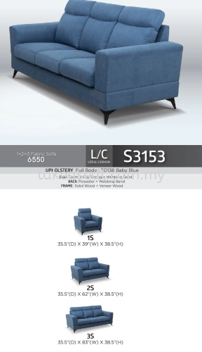 SOFA 1+2+3 FABRIC SOFA S3153