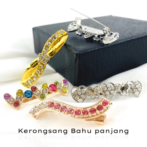 Elegant Brooch 1pc Kerongsang Bahu panjang Pin Tudung Hijab Brooch Shoulder B400