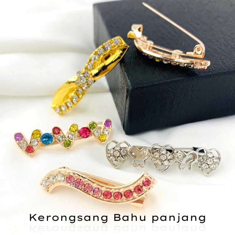 Elegant Brooch 1pc Kerongsang Bahu panjang Pin Tudung Hijab Brooch Shoulder B400