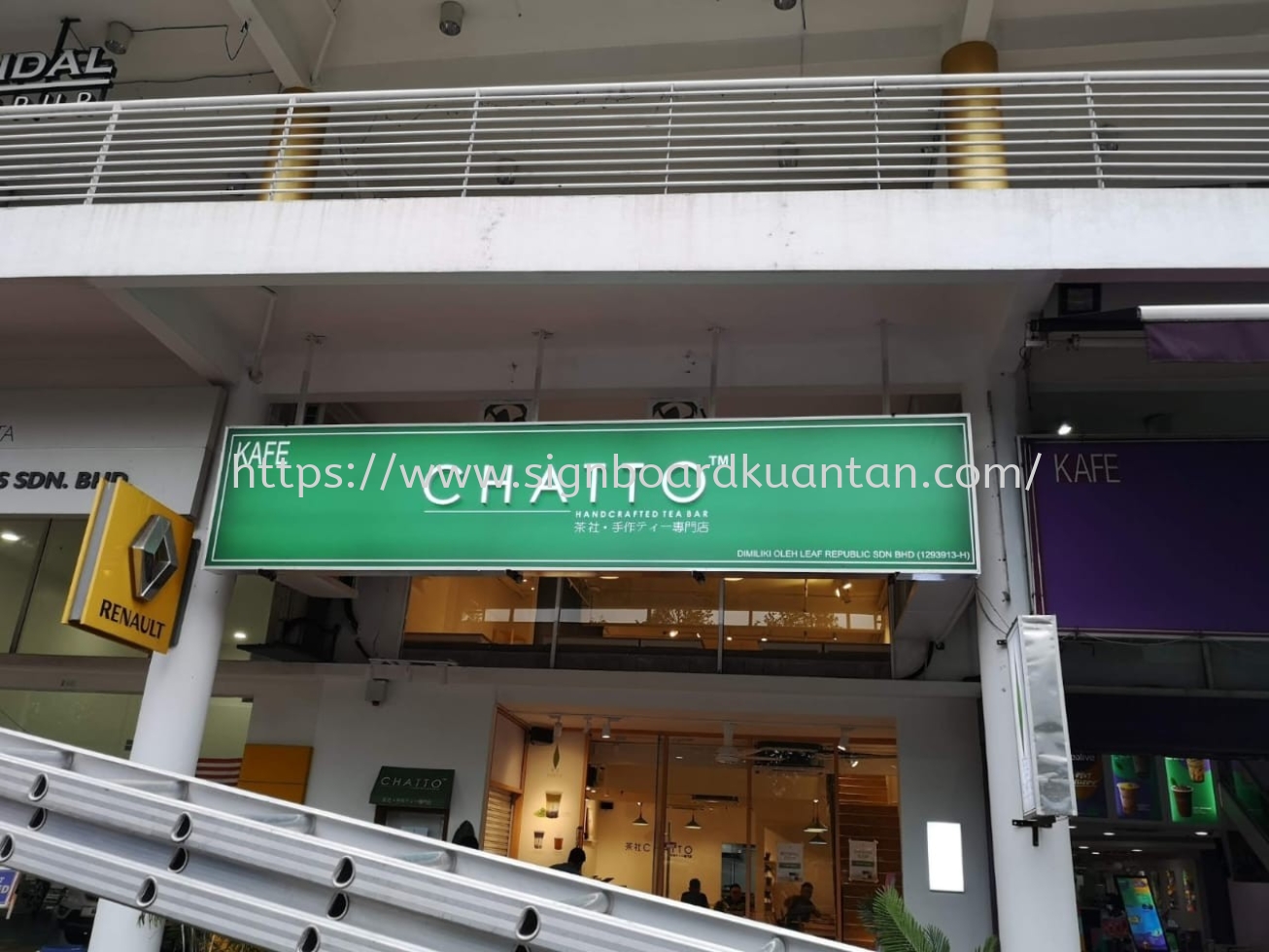 CHATTO LIGHTBOX SIGNBOARD WITH 3D LED FRONTLIT SIGNAGE AT KUANTAN AIR PUTIH