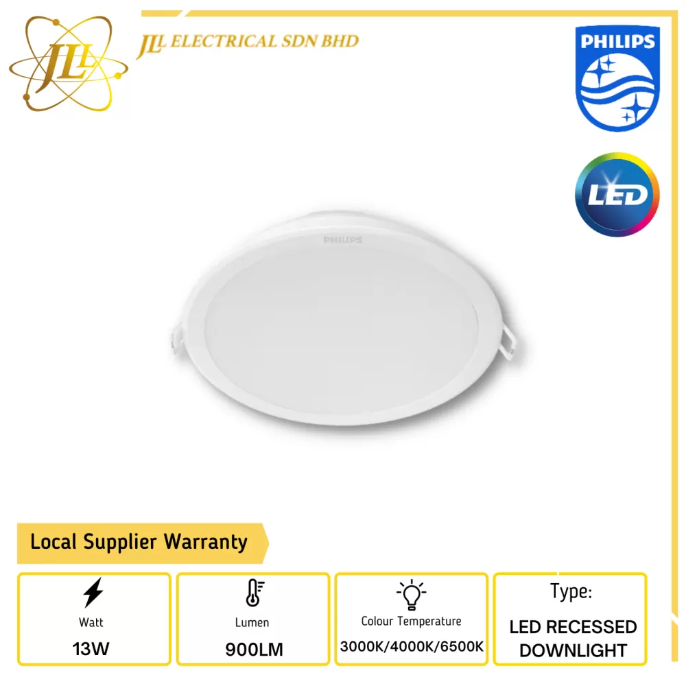 PHILIPS 59464 MESON 13W 900LM 125MM 5" EYECOMFORT ROUND LED RECESSED DOWNLIGHT 3000K/4000K/6500K