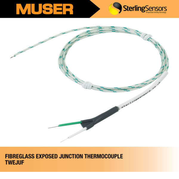 TWEJUF Fibreglass Exposed Junction Thermocouple | Sterling Sensors by Muser Wire Thermocouple Thermocouple Sterling Sensors Kuala Lumpur (KL), Malaysia, Selangor, Sunway Velocity Supplier, Suppliers, Supply, Supplies | Muser Apac Sdn Bhd