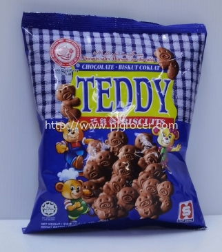 HUP SENG TEDDY CHOCOLATE BISCUITS 120GM