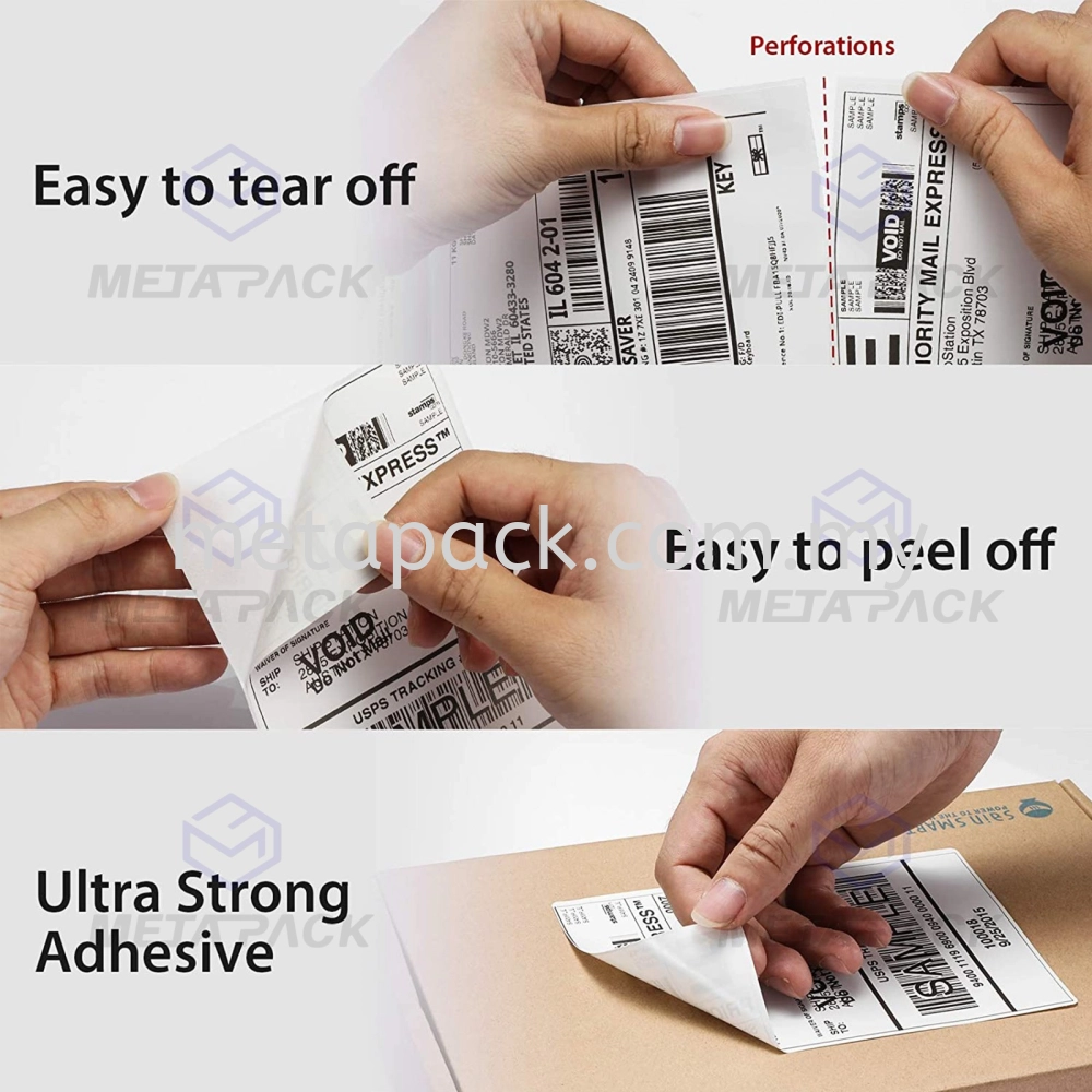 A6 Thermal Shipping Label Sticker 2000pcs stack 10cm x 15cm