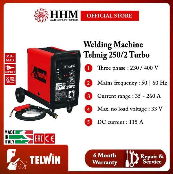 TELWIN MIG-MAG Welding Machine C Telmig 250/2 Turbo MIG-MAG Welding Welding Machines Kuala Lumpur (KL), Malaysia, Selangor, PJ Supplier, Suppliers, Supply, Supplies | HHM Machinery & Instruments Sdn Bhd