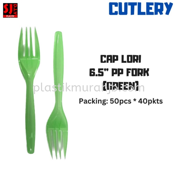 CAP LORI 6.5" PP FORK (GREEN) CUTLERY Johor Bahru (JB), Malaysia, Pasir Gudang Supplier, Wholesaler, Supply, Supplies | SJ DIY PLASTIC DISTRIBUTION (M) SDN BHD