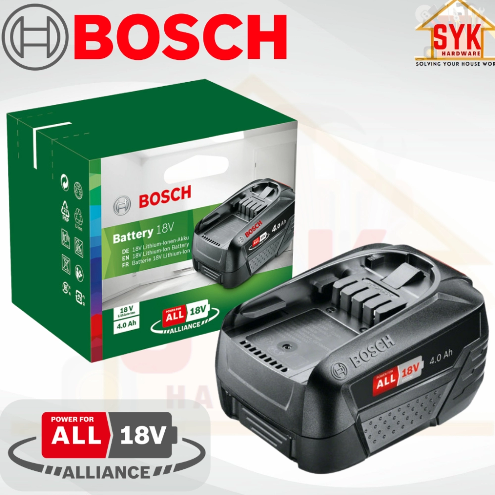 SYK Bosch 18V PBA 18V 4.0Ah 1600A011T8 AL1880CV 1600A011UO Home Garden  Lithium-lon Rechargeable Battery Quick Charger Negeri Sembilan, Malaysia  Supplier, Seller, Provider, Authorized Dealer