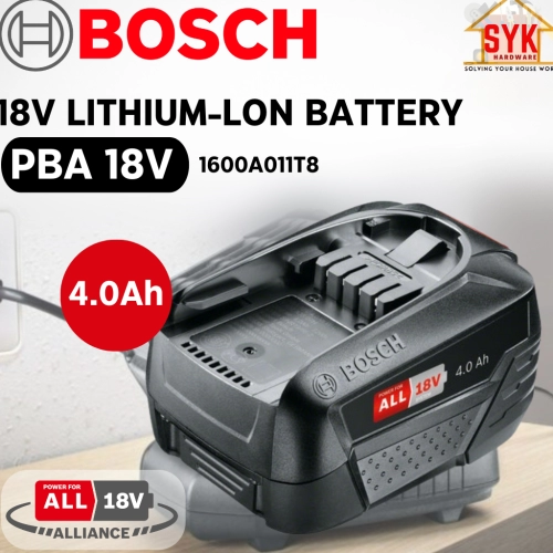 SYK Bosch 18V PBA 18V 4.0Ah 1600A011T8 AL1880CV 1600A011UO Home Garden  Lithium-lon Rechargeable Battery Quick Charger Home & Livings Tools & Home  Improvement Others Negeri Sembilan, Malaysia Supplier, Seller, Provider,  Authorized Dealer