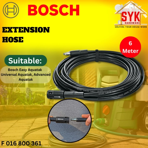 SYK Bosch Extension High Pressure Hose Water Jet Cleaner Hose Aquatak Accessories Hose Sambungan 6 Meter F 016 800 361