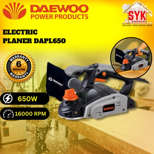 SYK Daewoo DAPL650 Electric Wood Planer Machine Hand Held Planer Woodworking Mesin Ketam Kayu Elektrik