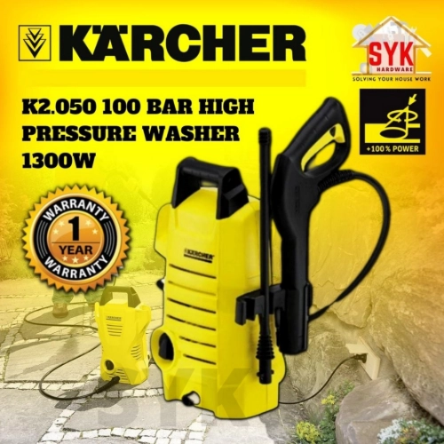 SYK Karcher K2050 K2.050 100Bar 1300W High Pressure Washer Cleaner Car Wash Waterjet Sprayer Cleaner Mesin Cuci Kereta