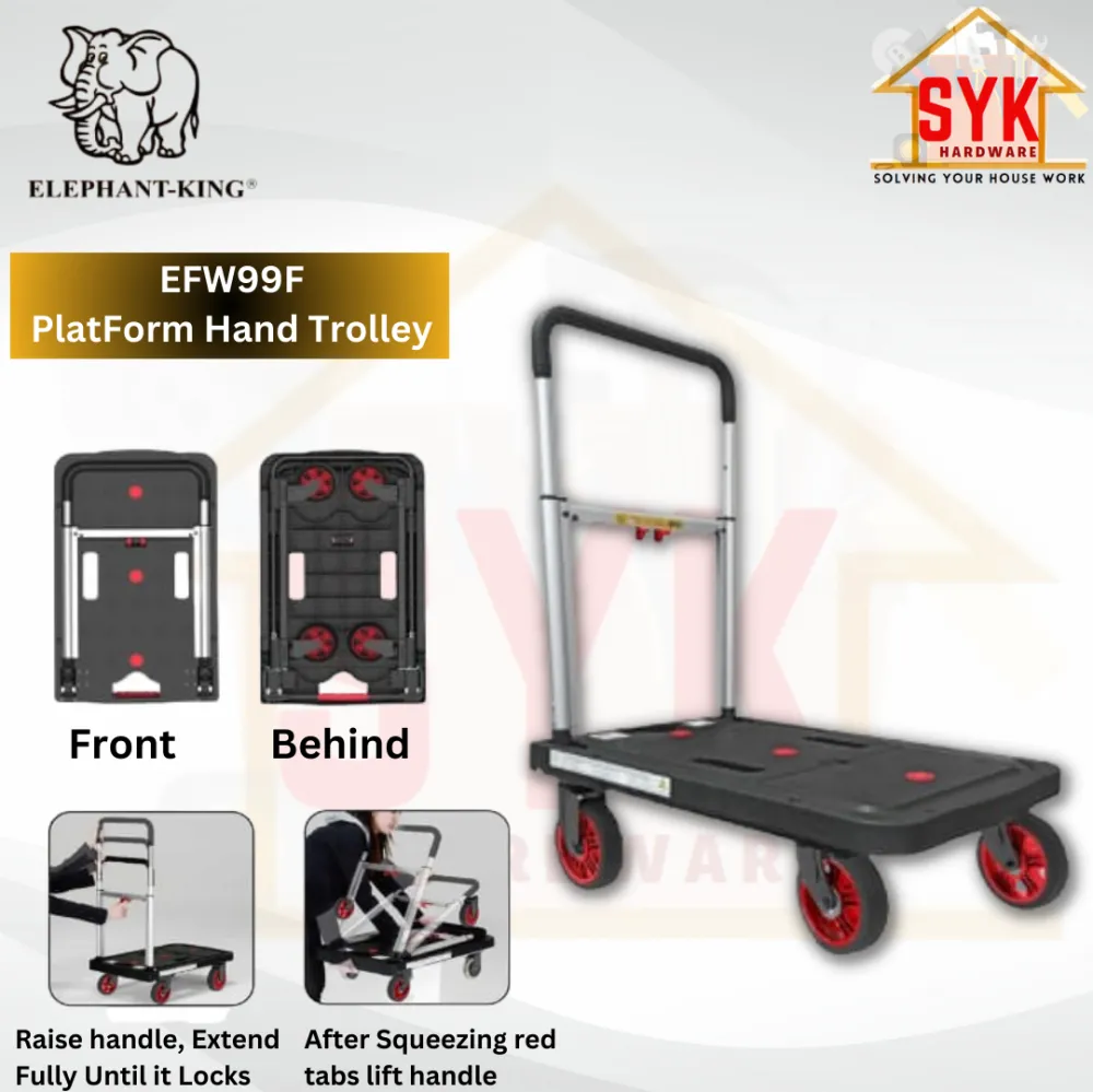 SYK Elephant King Folding Platform Hand Truck Trolley Wheels Heavy Duty ...