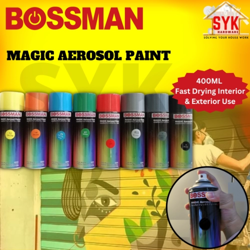 SYK Bossman Magic Aerosol Paint Cat Spray Paint Sprayer Metal and plastic Spray Fast Drying Cat Semburan