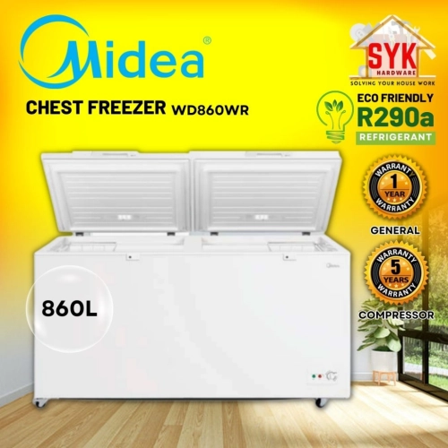 SYK Midea Chest Freezer 2 Door WD860WR 860L Deep Freezer Frezer Peti Sejuk Beku Peti Freezer Murah Frezzer