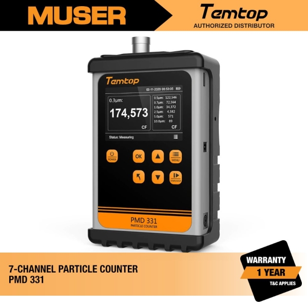 PMD 331 7-Channel Handheld Particle Counter | Temtop by Muser Professional Particle Sensor Temtop Kuala Lumpur (KL), Malaysia, Selangor, Sunway Velocity Supplier, Suppliers, Supply, Supplies | Muser Apac Sdn Bhd