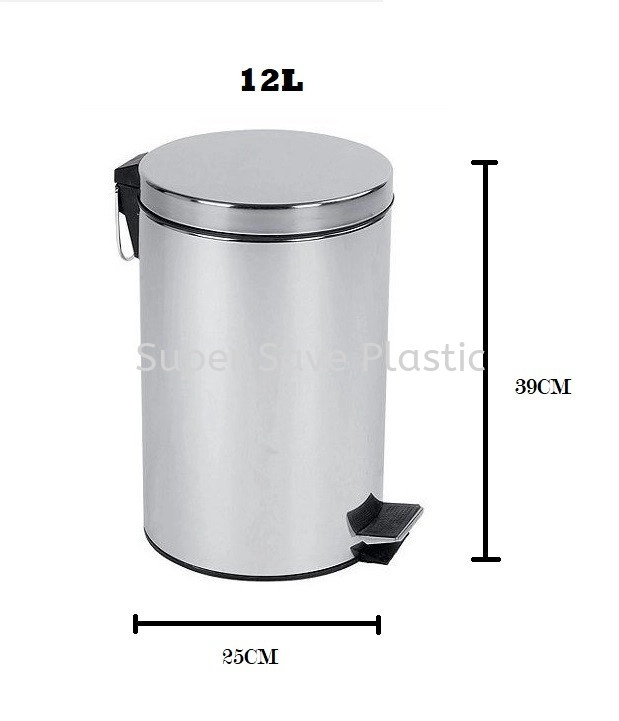 12L STL DUSTBIN QS