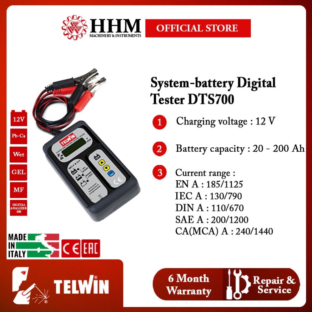 TELWIN System-battery Digital Tester DTS700 Battery Tester Automotive Kuala  Lumpur (KL), Malaysia, Selangor, Kepong Supplier, Suppliers, Supply,  Supplies | HHM Machinery & Instruments Sdn Bhd