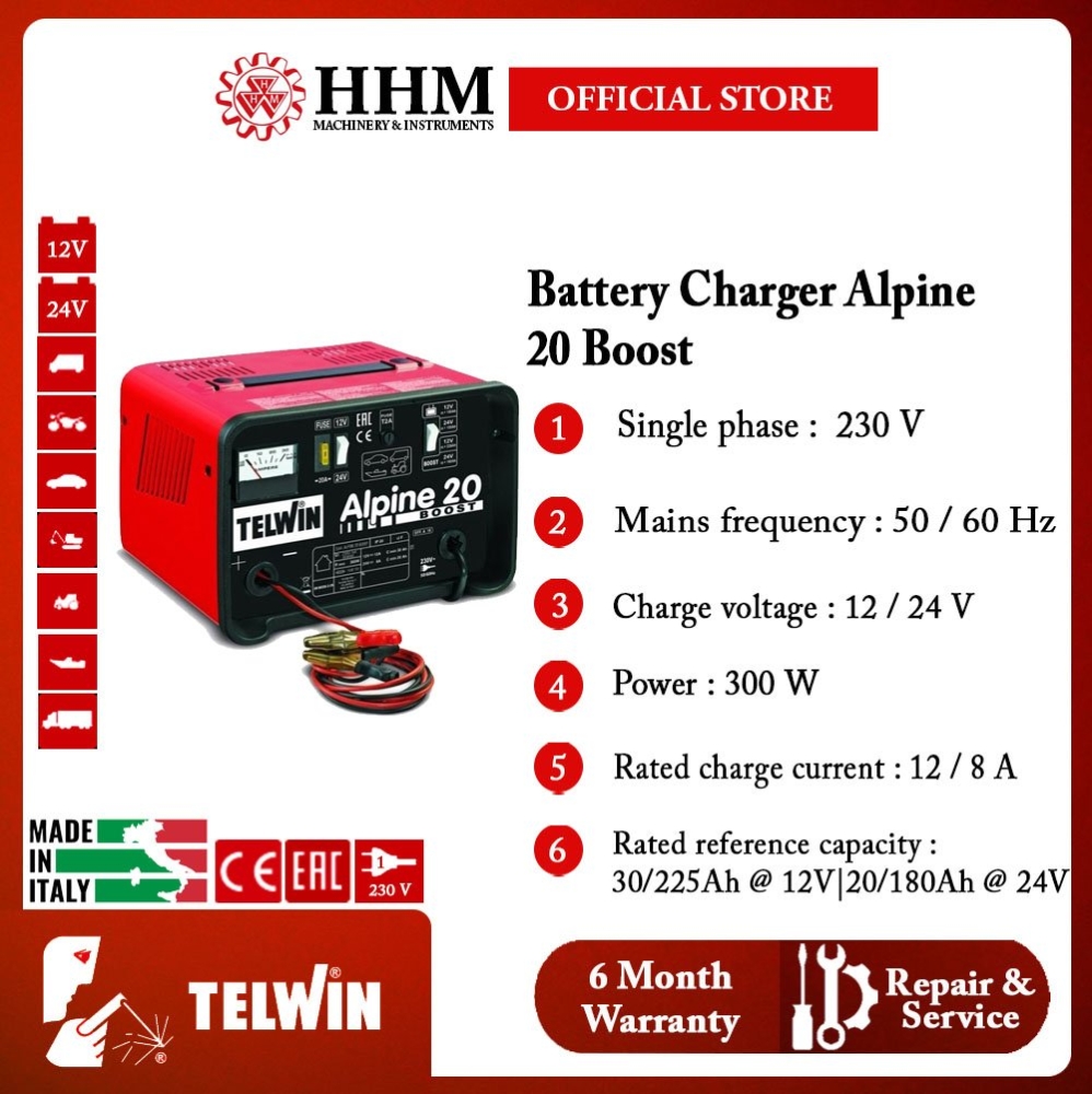 TELWIN Battery Charger Alpine 20 Boost Battery Charger Automotive Kuala  Lumpur (KL), Malaysia, Selangor, PJ Supplier, Suppliers, Supply, Supplies |  HHM Machinery & Instruments Sdn Bhd