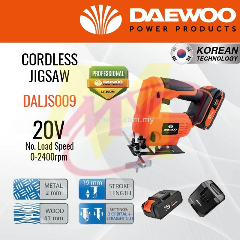 DAEWOO DALJS009 Cordless Jig Saw 20V [Code: 10150]