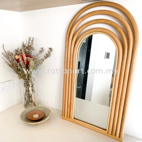 RATTAN MIRROR