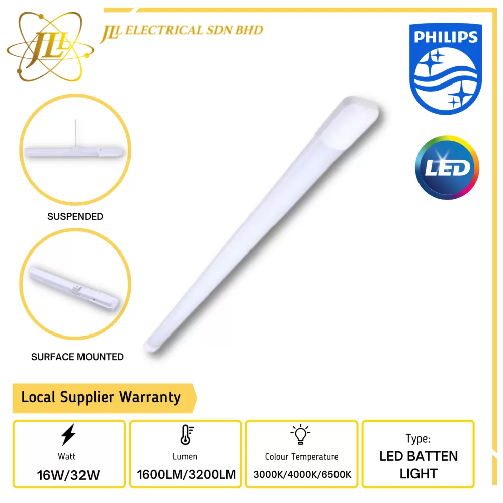 PHILIPS SMARTBRIGHT LUXLINE G2 BN006C LED BATTEN [16W/32W] [3000K/4000K/6500K] [2FT/4FT]